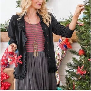 Matilda Jane Black Ruffled Blazer